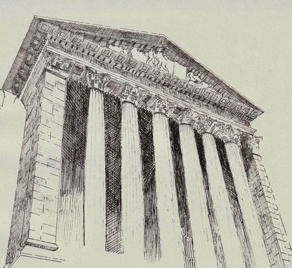 Columned portico