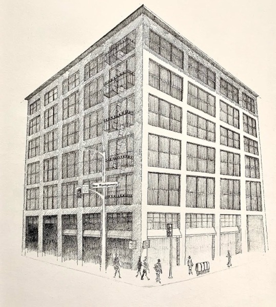 Corner office block